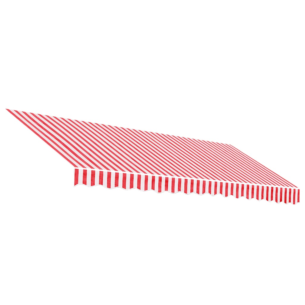 udskiftningsdug til markise 400x350 cm polyester rød og hvid