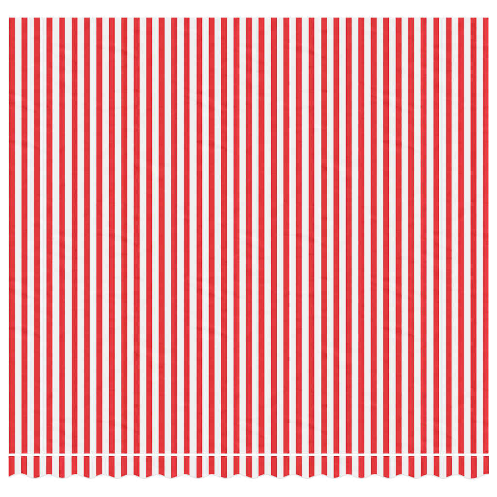 udskiftningsdug til markise 400x350 cm polyester rød og hvid