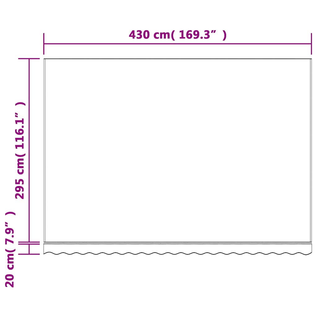 udskiftningsdug til markise 450x300 cm polyester rød og hvid