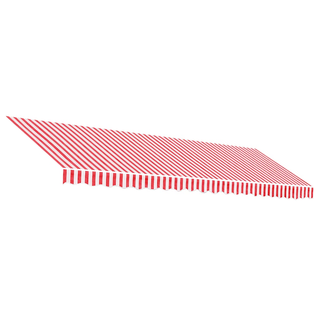 udskiftningsdug til markise 500x300 cm polyester rød og hvid