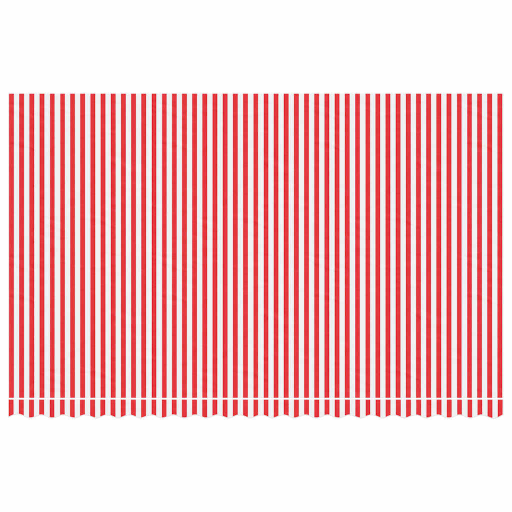 udskiftningsdug til markise 500x300 cm polyester rød og hvid