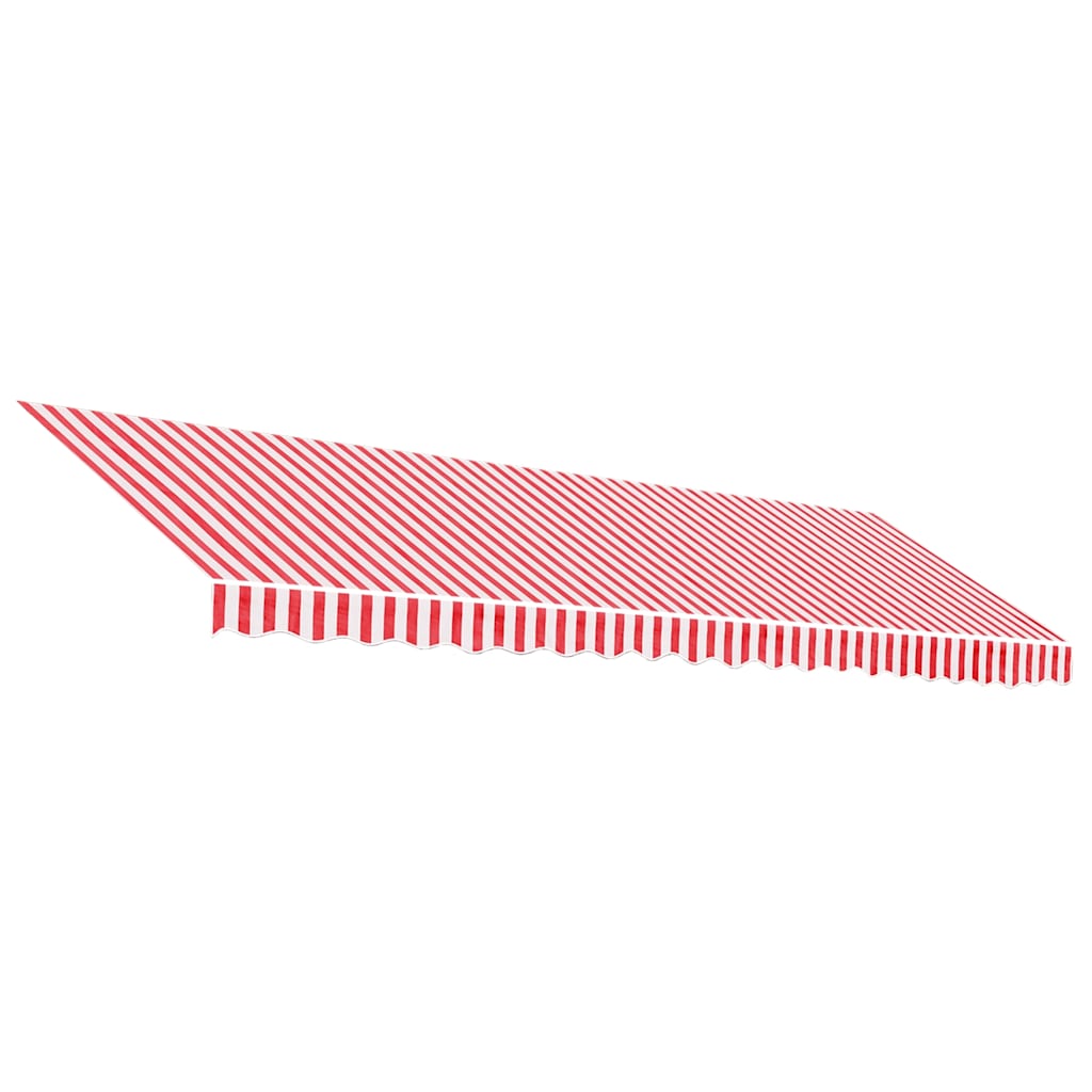 udskiftningsdug til markise 500x350 cm polyester rød og hvid