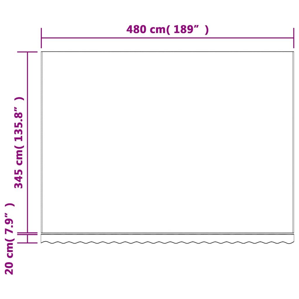 udskiftningsdug til markise 500x350 cm polyester rød og hvid