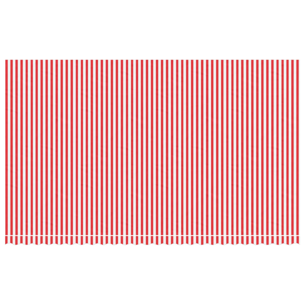 udskiftningsdug til markise 600x350 cm polyester rød og hvid
