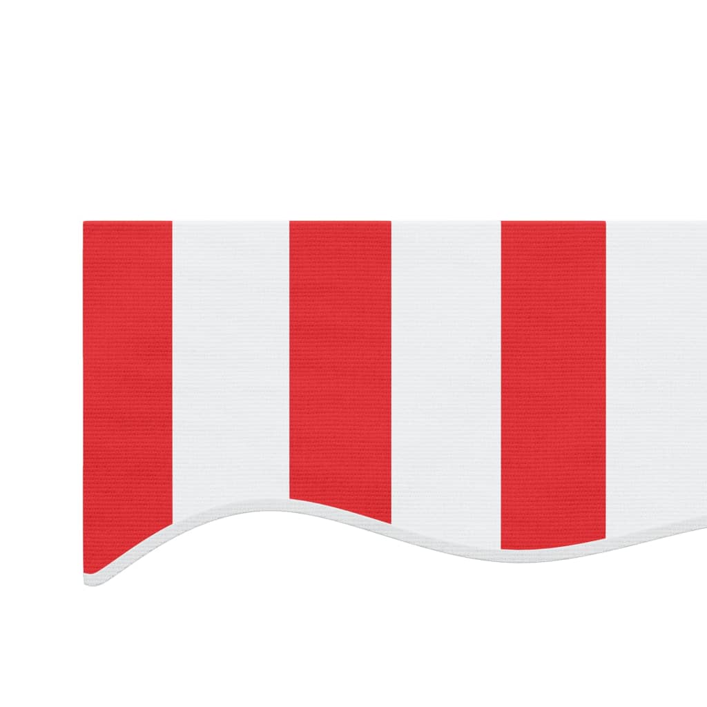 udskiftningsdug til markise 600x350 cm polyester rød og hvid