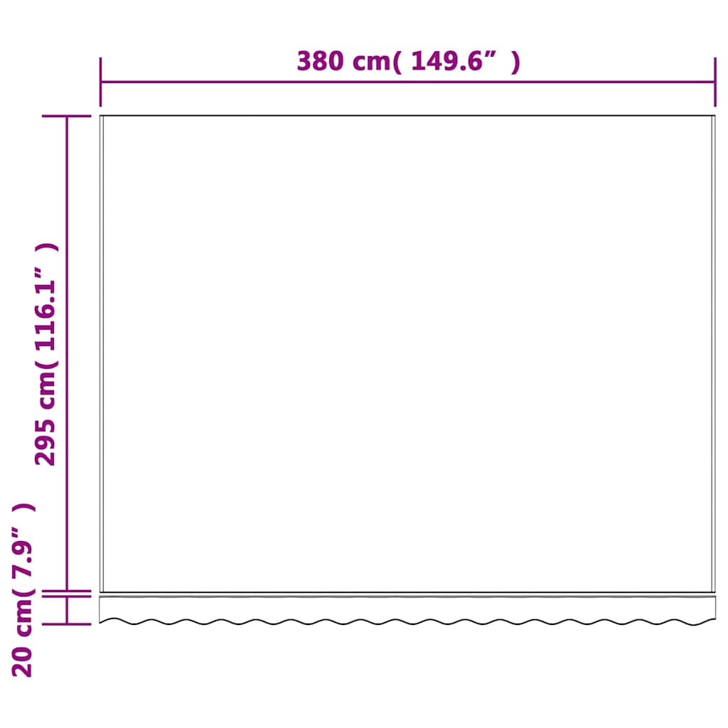 udskiftningsdug til markise 400x300 cm polyester flerfarvet