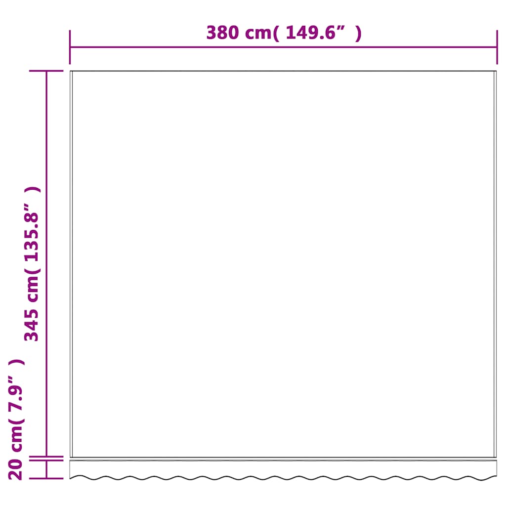 udskiftningsdug til markise 400x350 cm polyester flerfarvet