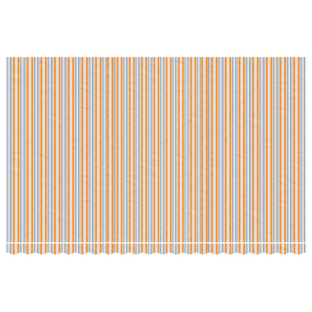 udskiftningsdug til markise 5x3 m polyester orange og blå