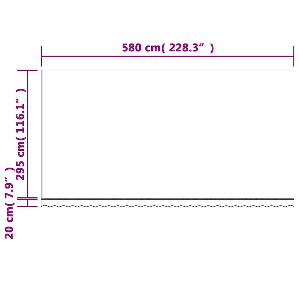 udskiftningsdug til markise 600x300 cm polyester flerfarvet