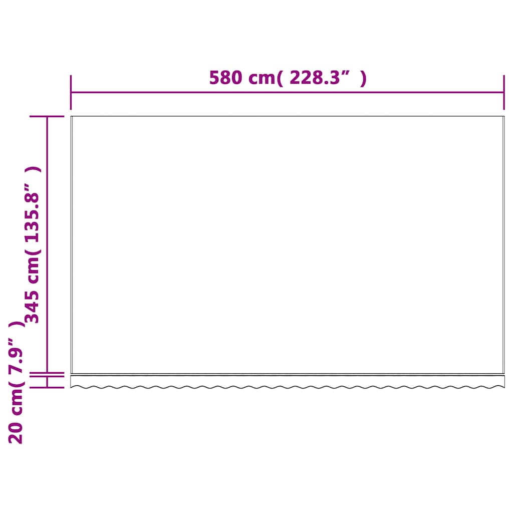udskiftningsdug til markise 600x350 cm polyester flerfarvet