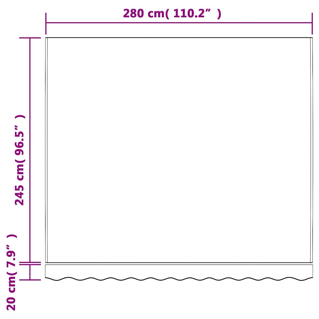 udskiftningsdug til markise 300x250 cm polyester flerfarvet