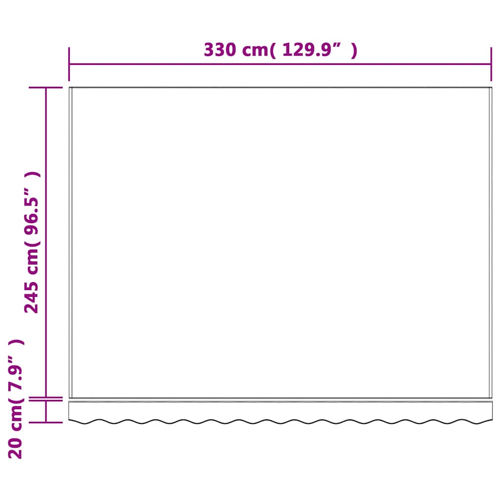 udskiftningsdug til markise 350x250 cm polyester flerfarvet