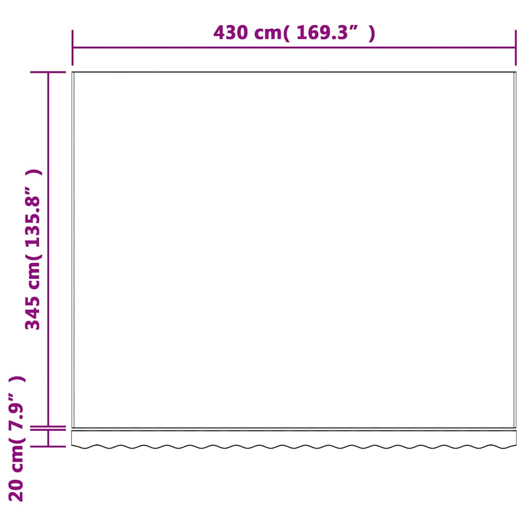 udskiftningsdug til markise 450x350 cm polyester flerfarvet
