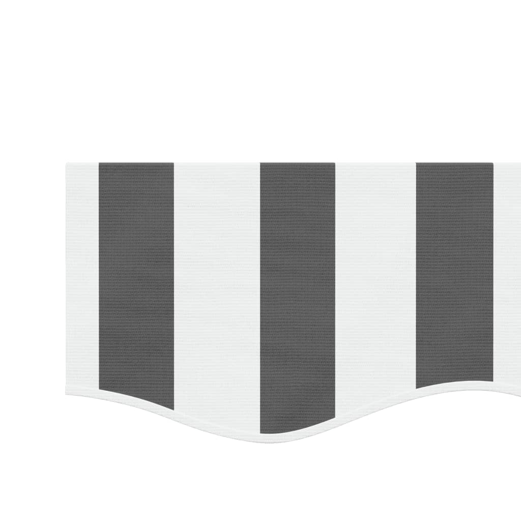 volant til markisedug 500 cm stribet antracitgrå og hvid