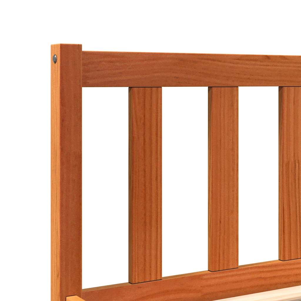 sengeramme uden madras 100x200 cm massivt fyrretræ gyldenbrun