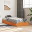 sengeramme uden madras 75x190 cm massivt fyrretræ gyldenbrun