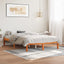 sengeramme uden madras 135x190 cm massivt fyrretræ brun
