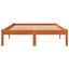 sengeramme uden madras 140x190 cm massivt fyrretræ gyldenbrun