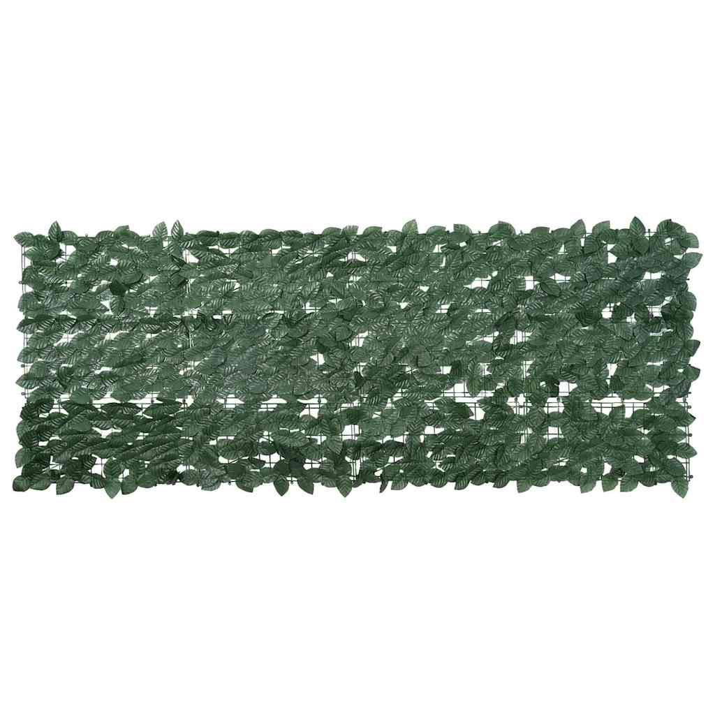 altanafskærmning 200x75 cm mørkegrønne blade