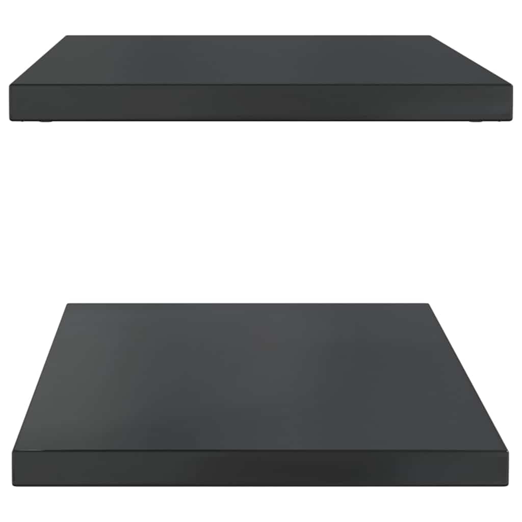 væghylder 2 stk. 100x40 cm rustfrit stål sort