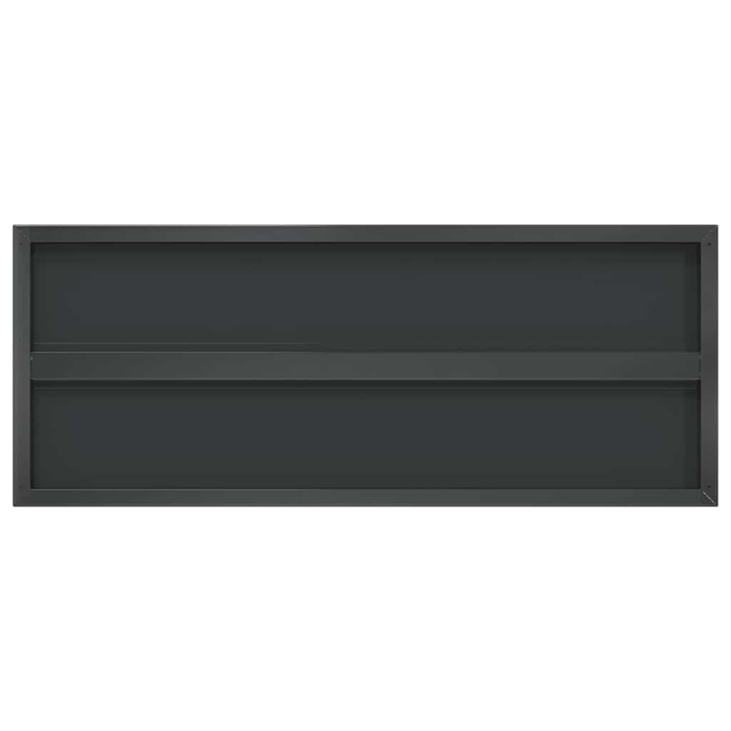 væghylder 2 stk. 100x40 cm rustfrit stål sort
