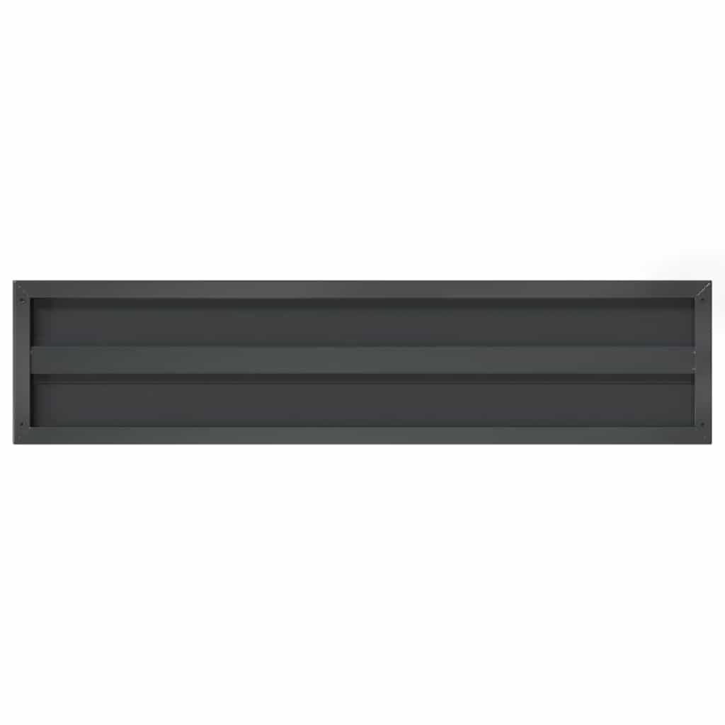 væghylder 2 stk. 100x23,5 cm rustfrit stål sort