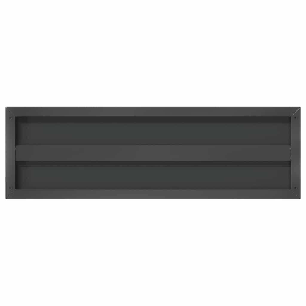 væghylder 2 stk. 75x23,5 cm rustfrit stål sort