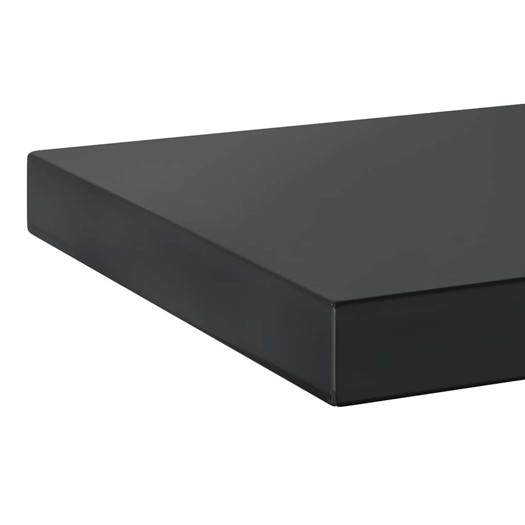 væghylder 2 stk. 75x23,5 cm rustfrit stål sort