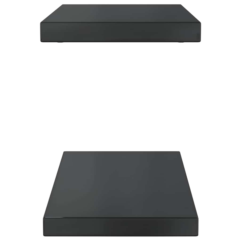 væghylder 2 stk. 50x23,5 cm rustfrit stål sort