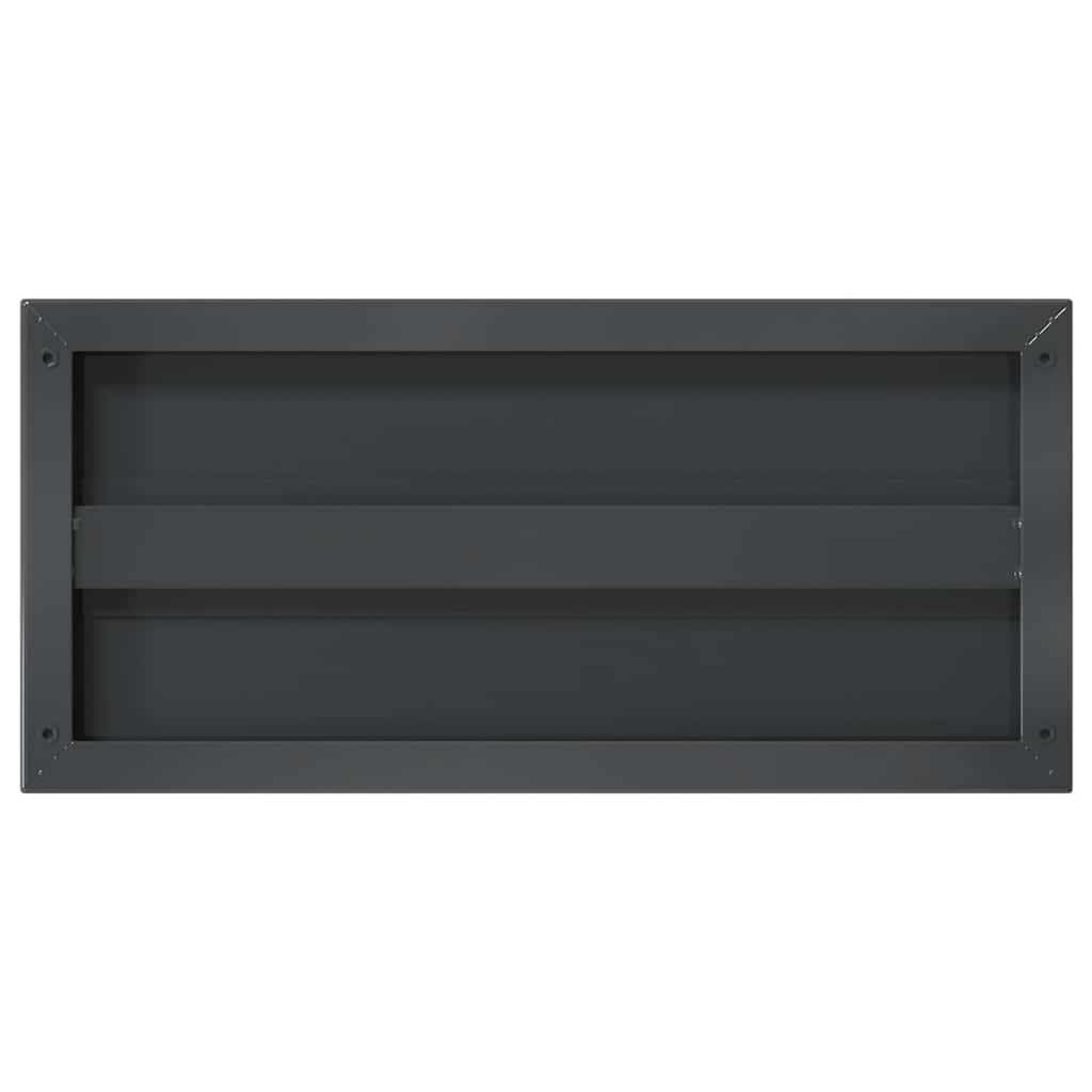 væghylder 2 stk. 50x23,5 cm rustfrit stål sort