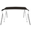 biminitop med 3 buer 183x196x137 cm sort