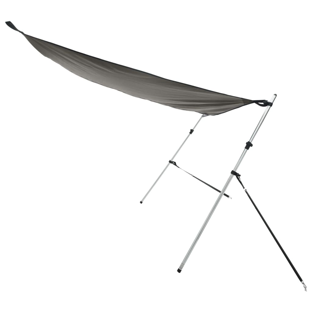 solsejl til båd 170x170x(115-183) cm forlængerdel antracitgrå