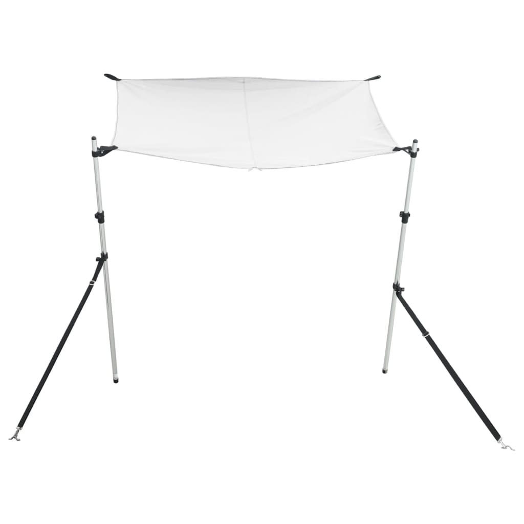 solsejl til båd 170x208x(115-183) cm forlængerdel hvid