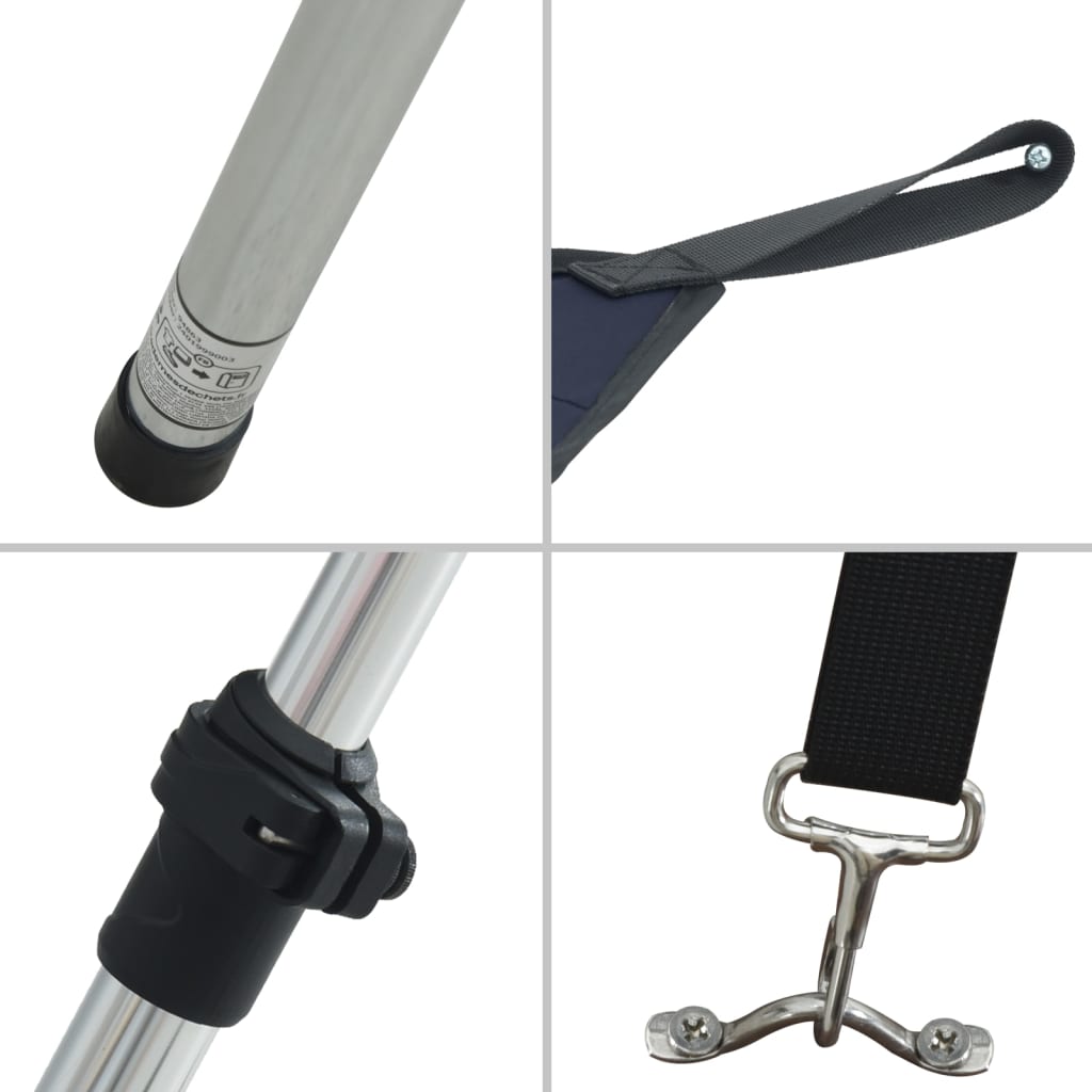 solsejl til båd 170x208x(115-183) cm forlængerdel marineblå