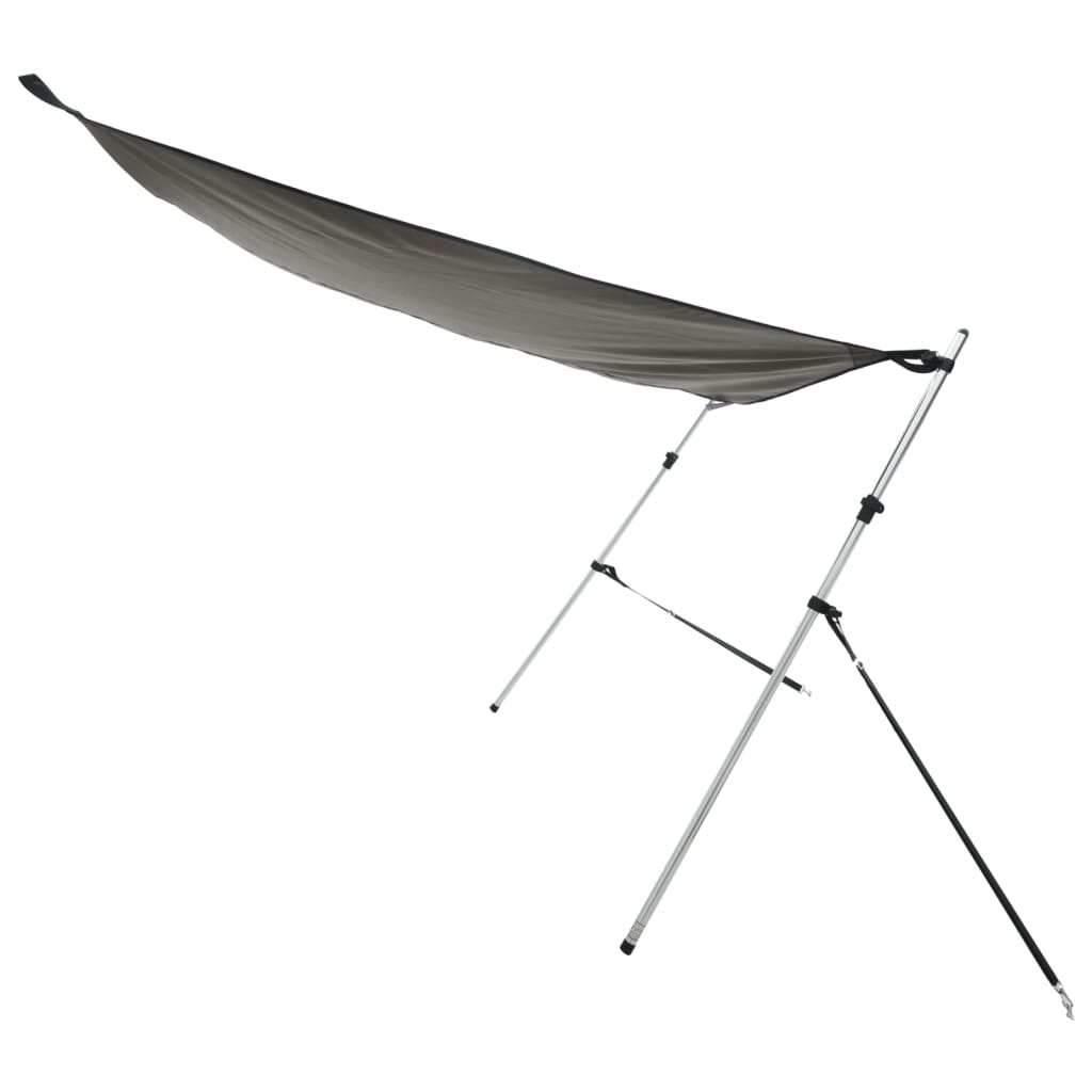 solsejl til båd 170x208x(115-183) cm forlængerdel antracitgrå