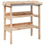 plantebord med hylder 78x38x82,5 cm massivt grantræ