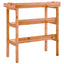 plantebord med hylder 78x38x82,5 cm massivt grantræ brun