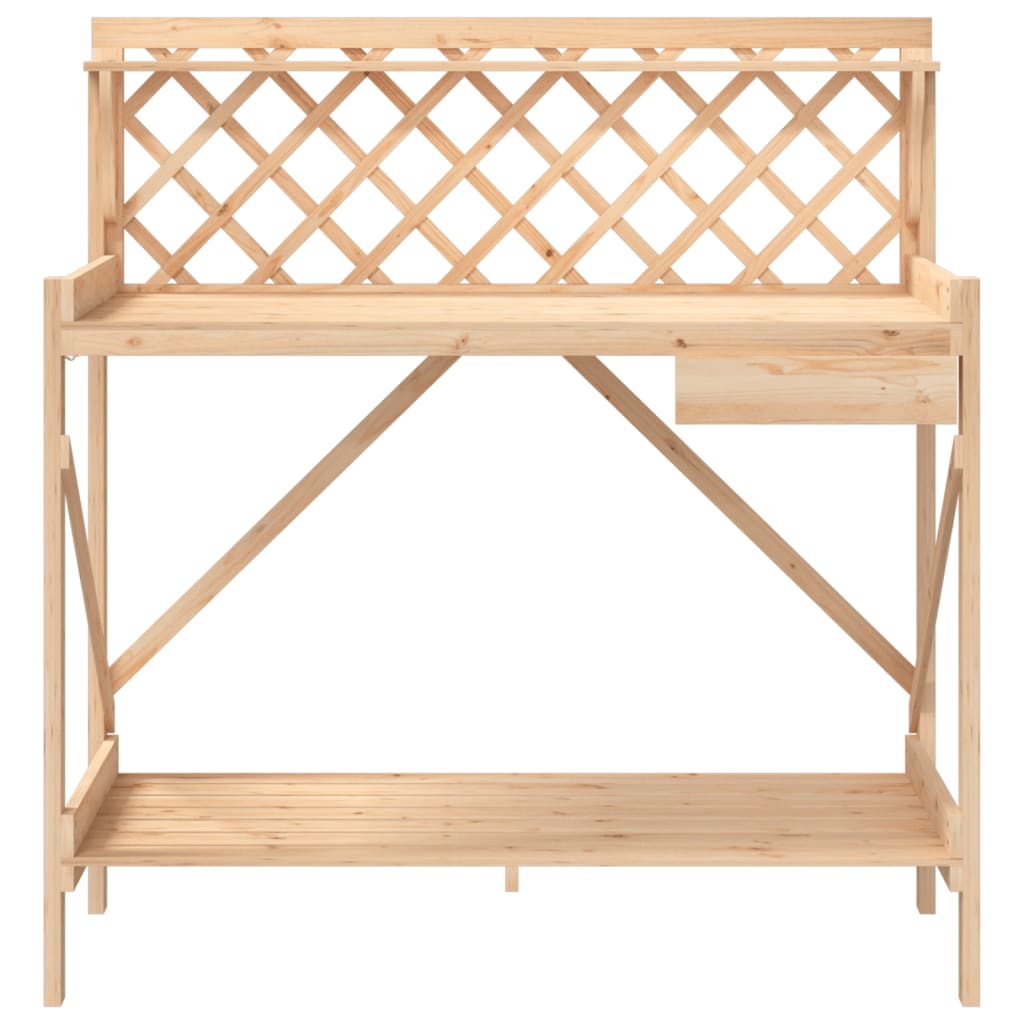 pottebord med espalier massivt fyrretræ