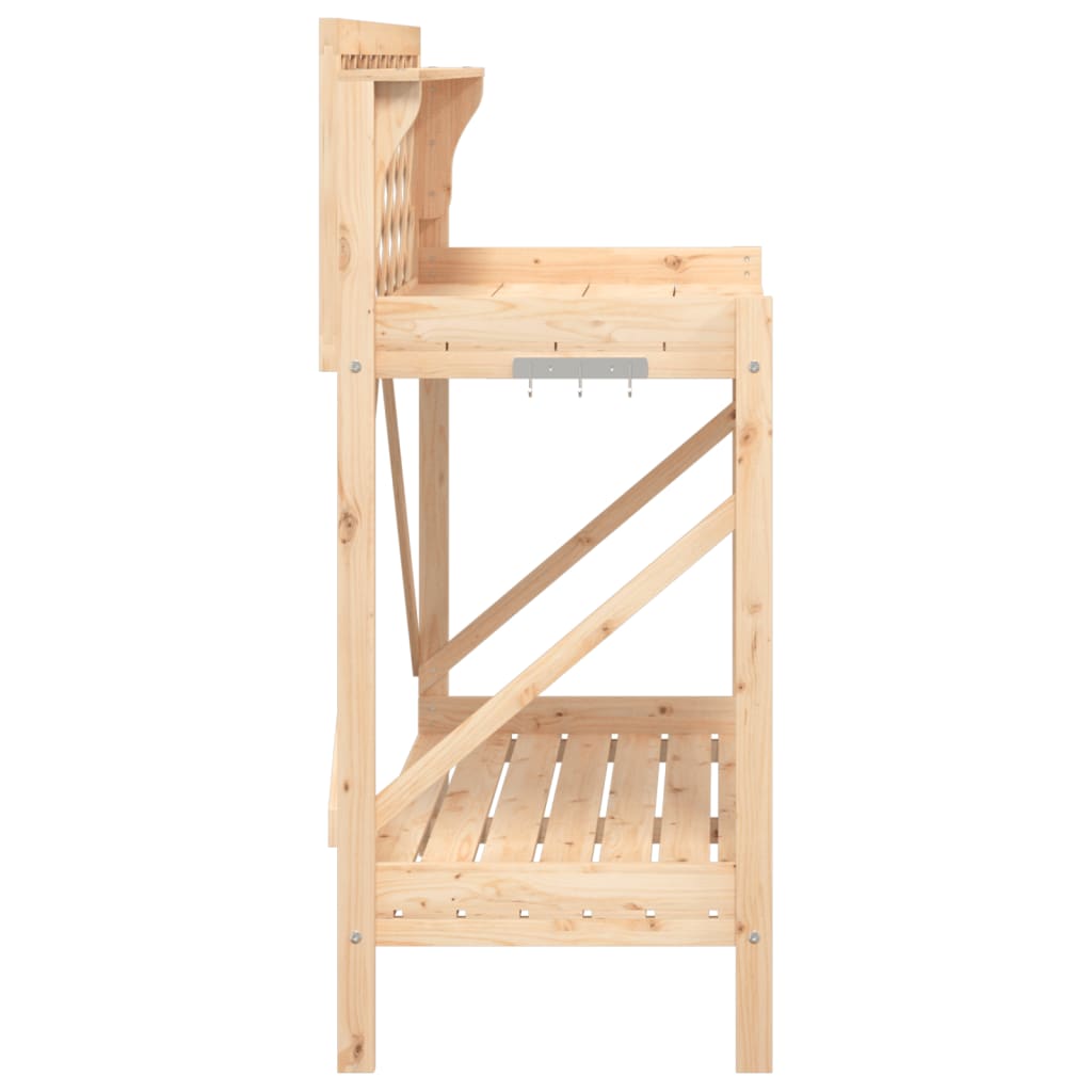 pottebord med espalier massivt fyrretræ