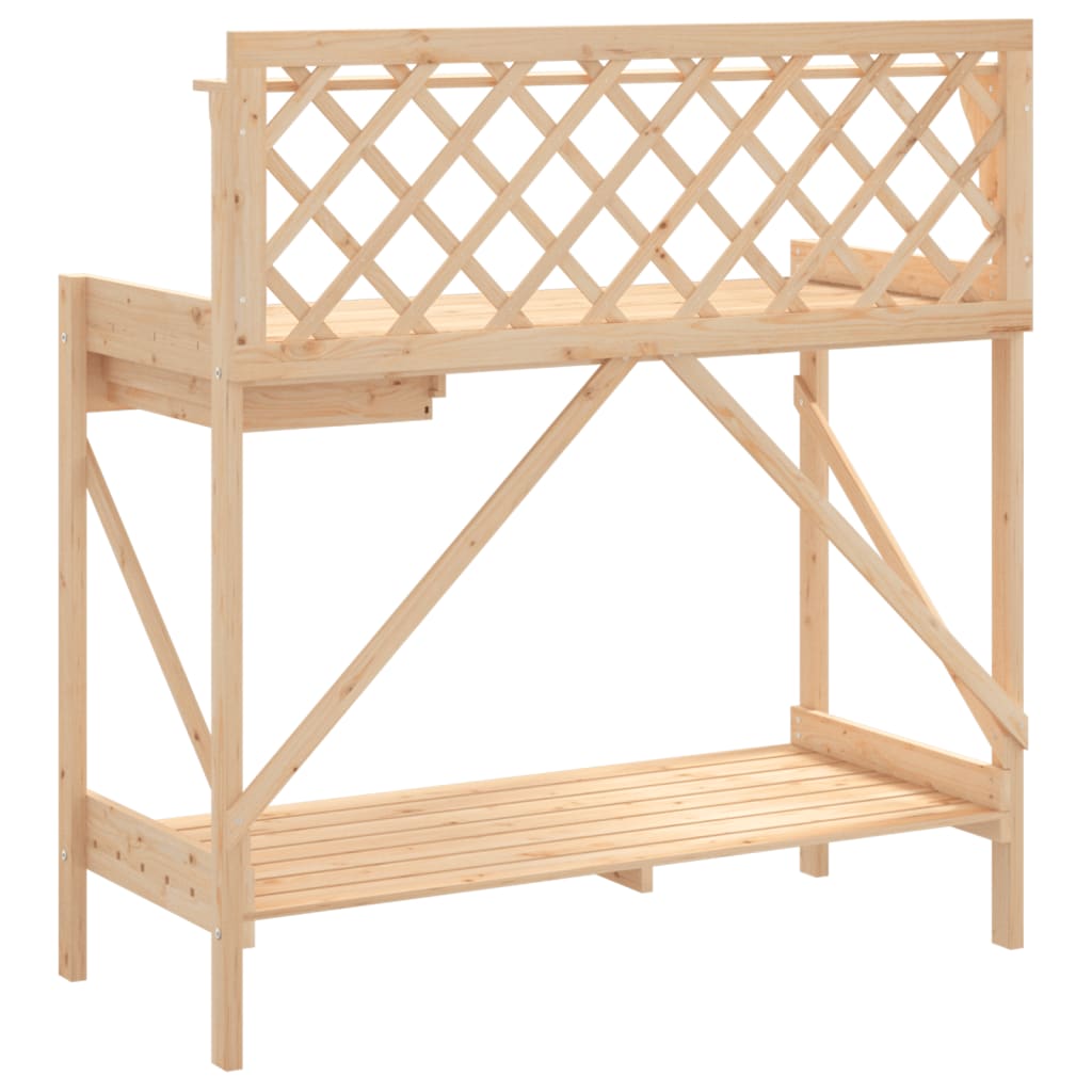 pottebord med espalier massivt fyrretræ