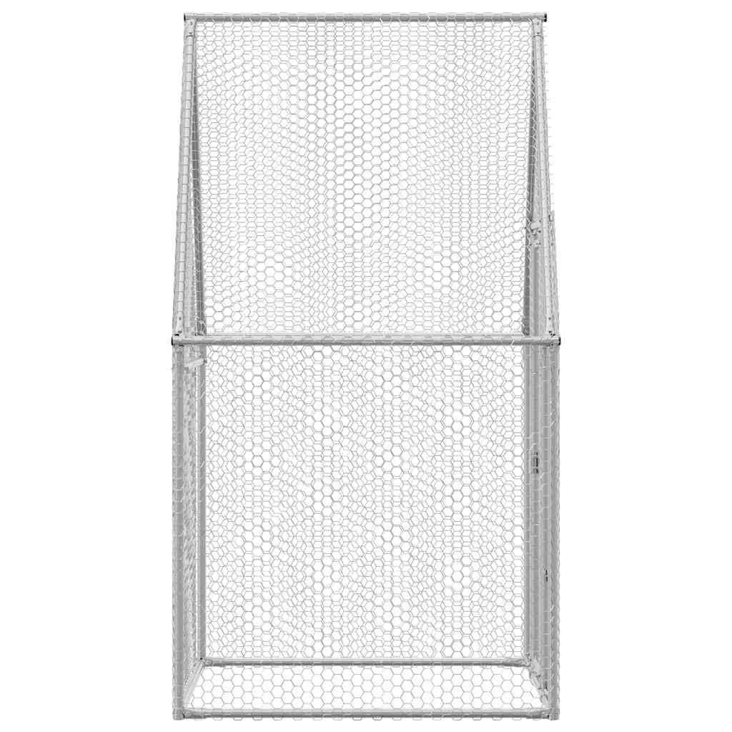 hønsehus 100x100x190 cm galvaniseret stål grå
