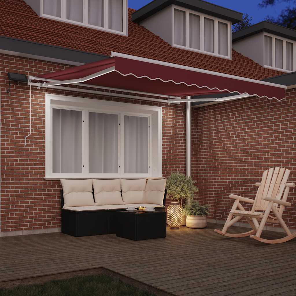 Udtrækkelig markise Bordeaux 300 x 250 cm Stof og aluminium