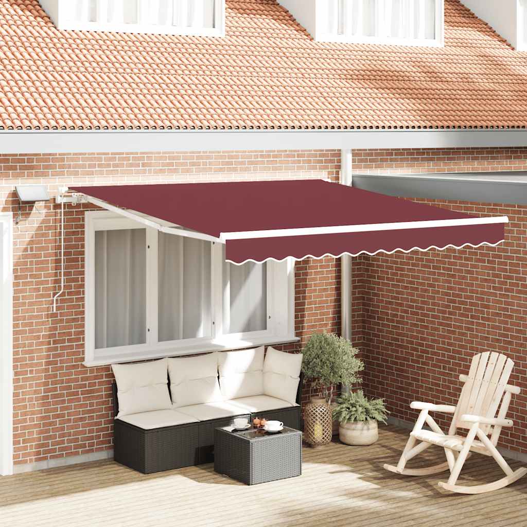 Udtrækkelig markise Bordeaux 300 x 250 cm Stof og aluminium