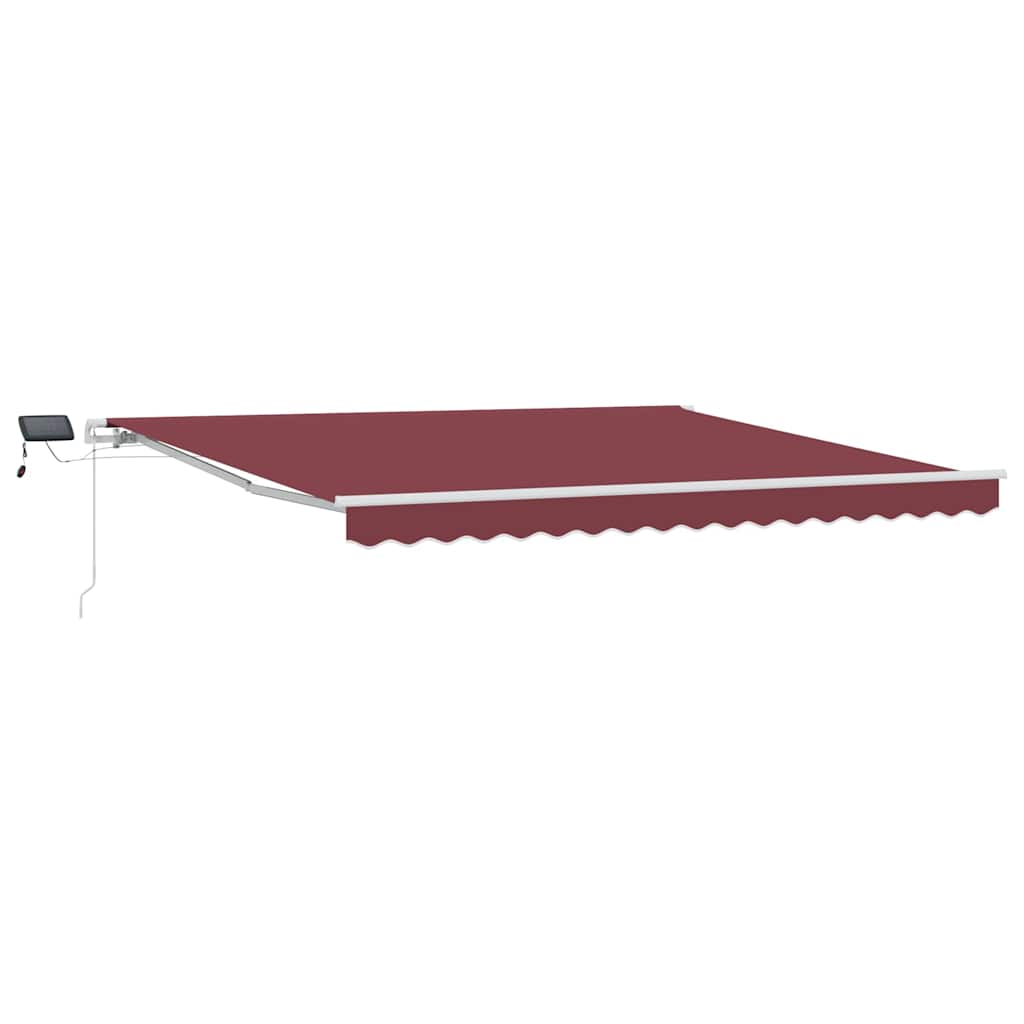 Udtrækkelig markise Bordeaux 400 × 300 cm Stof og aluminium
