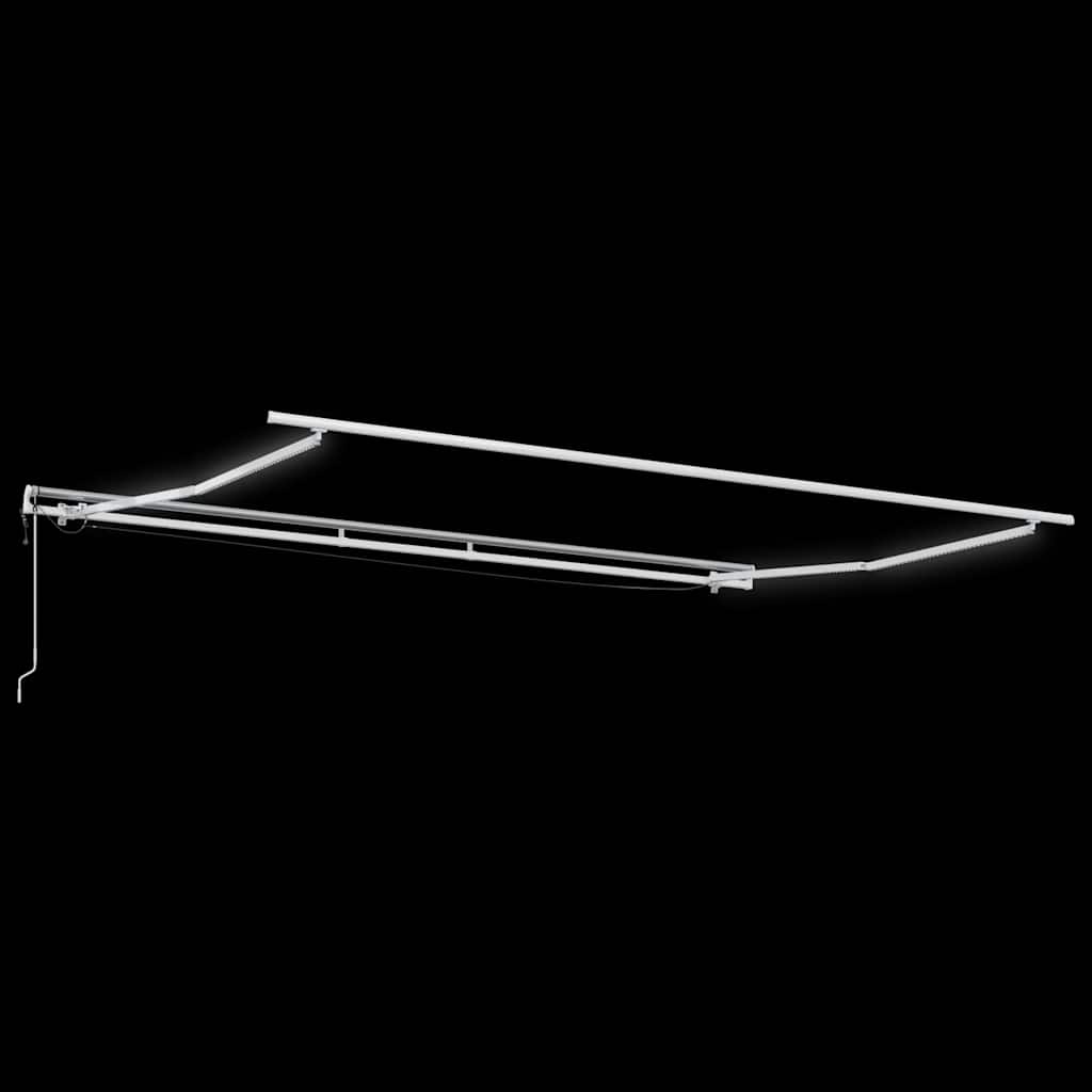 markise med LED-lys 450x300 cm automatisk betjening bordeaux