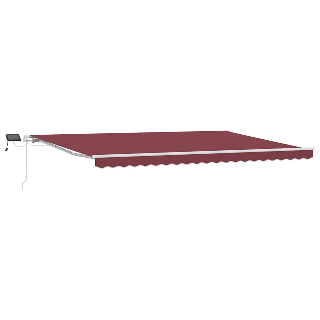 Udtrækkelig markise Bordeaux 500 × 300 cm Stof og aluminium