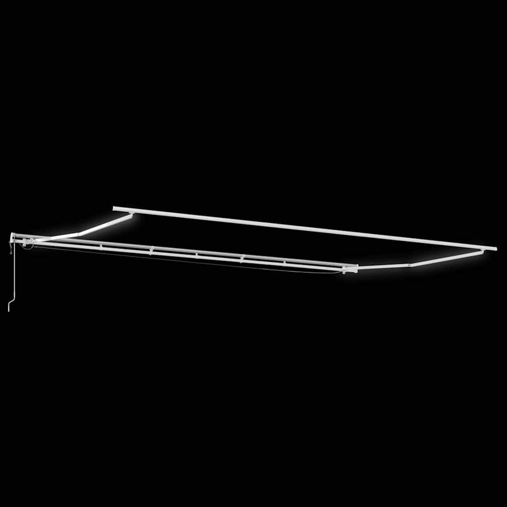 markise med LED-lys 600x300 cm automatisk betjening bordeaux
