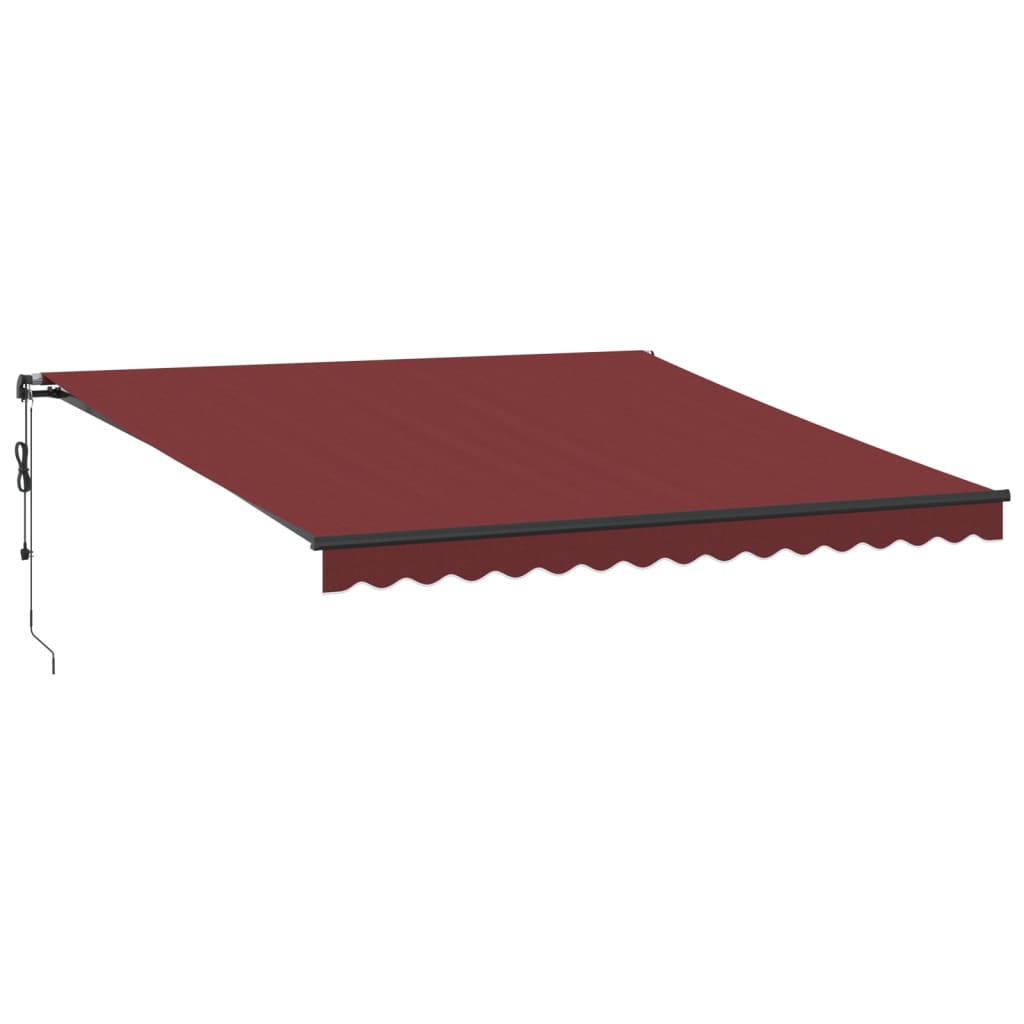 Udtrækkelig markise Bordeaux 400 × 350 cm Polyester