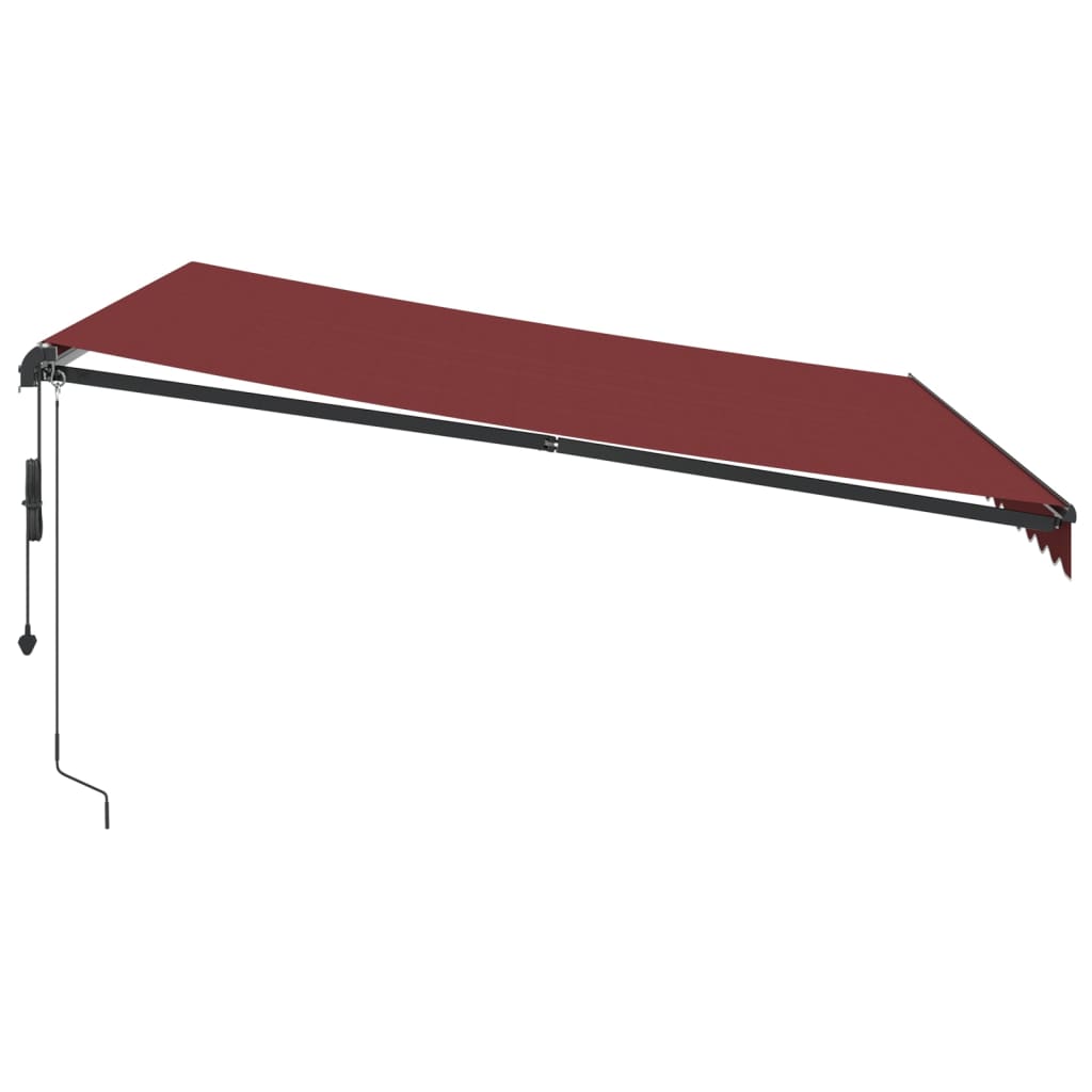 Udtrækkelig markise Bordeaux 400 × 350 cm Polyester
