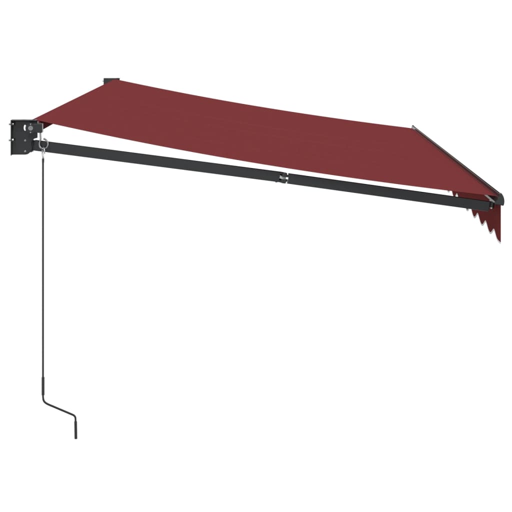 markise 350x250 cm manuel betjening bordeauxfarvet